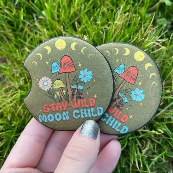 Stay Wild Moon Child Coaster Set | Car Accessories | Moon Phases - Picture 1 of 11